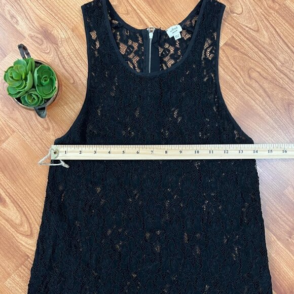 Wilfred Aritzia Lace Zipper Back Tank Top Black Size Medium M - Picture 8 of 9